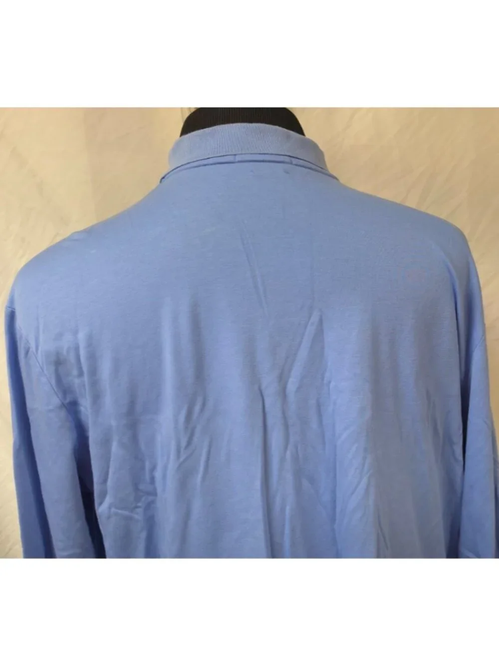 Polo Ralph Lauren Mens Pima Soft Touch Polo Shirt XL Blue Long Sleeve Flesh Pony